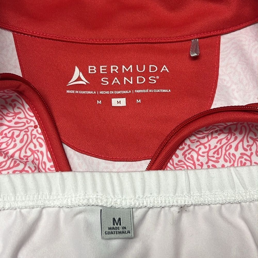 Bermuda Sands Tropical Golf Dress with White Pull-On Athletic Shorts & Belt-Med - Picture 9 of 12